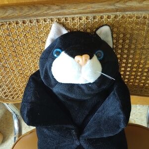 Black & White Cat Stuffed Toy/ Pillow by Gazzy